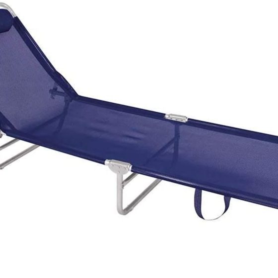 Cadeira Espreguiçadeira Mor Azul Marinho Alumínio
