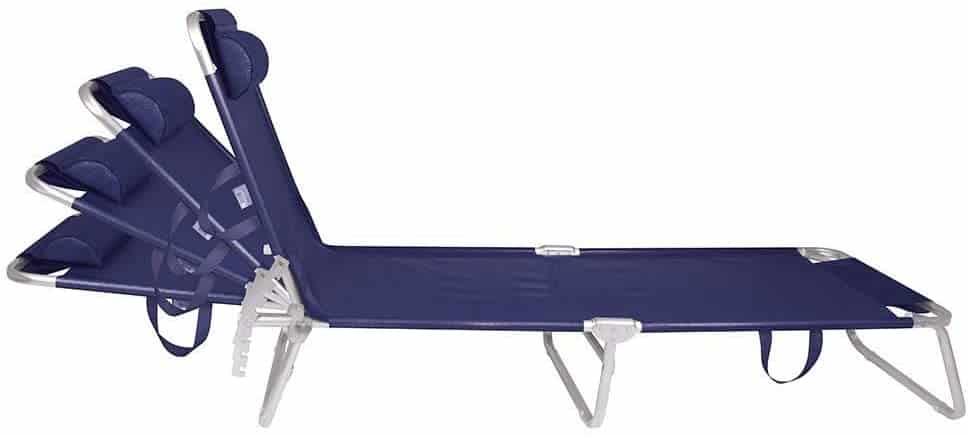 Cadeira Espreguicadeira Mor Azul Aluminio 4 &Ndash;